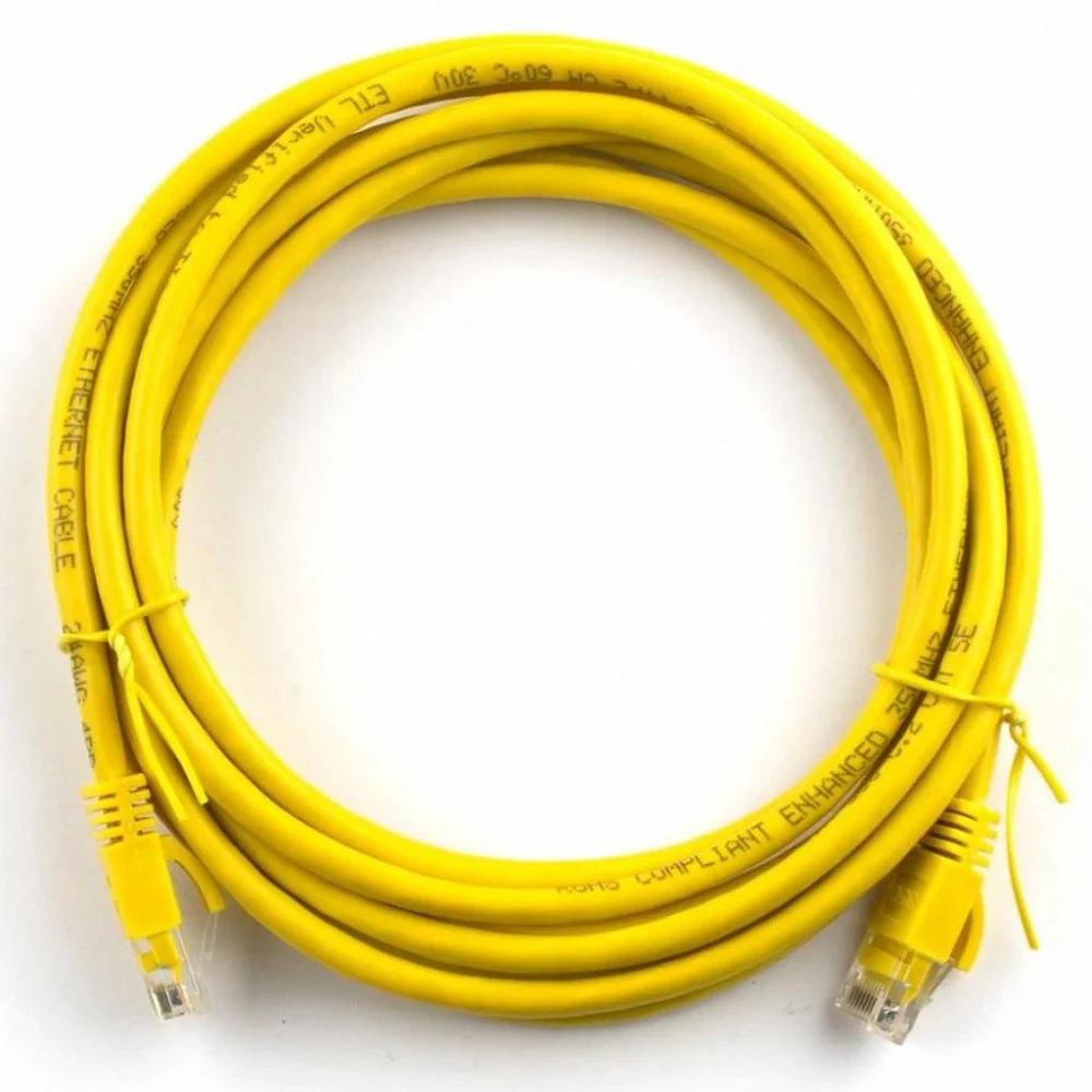 Патч-корд Ritar 10м, RJ-45, Cat.5e, CU, мідь, yellow (03008)