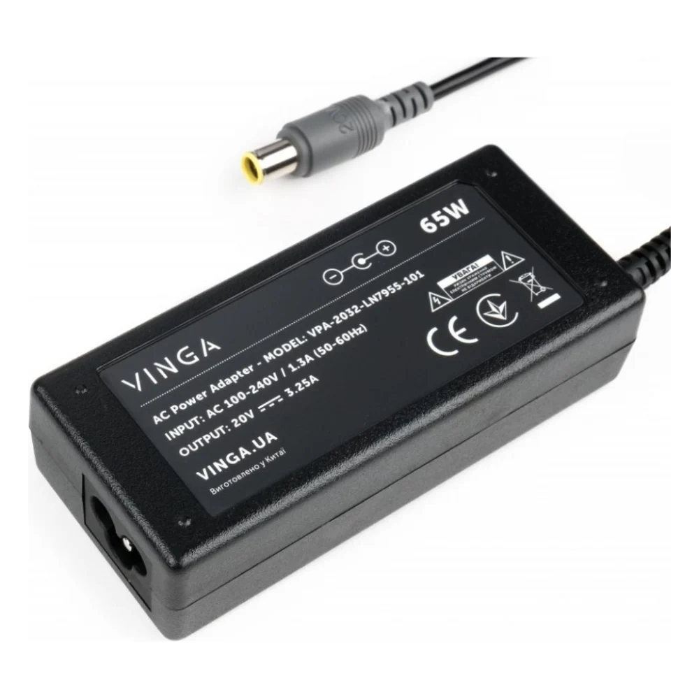 Блок живлення до ноутбуку Vinga Lenovo 65W 20V 3.25А разъем 7.9*5.5 (VPA-2032-LN7955-101) — фото 2