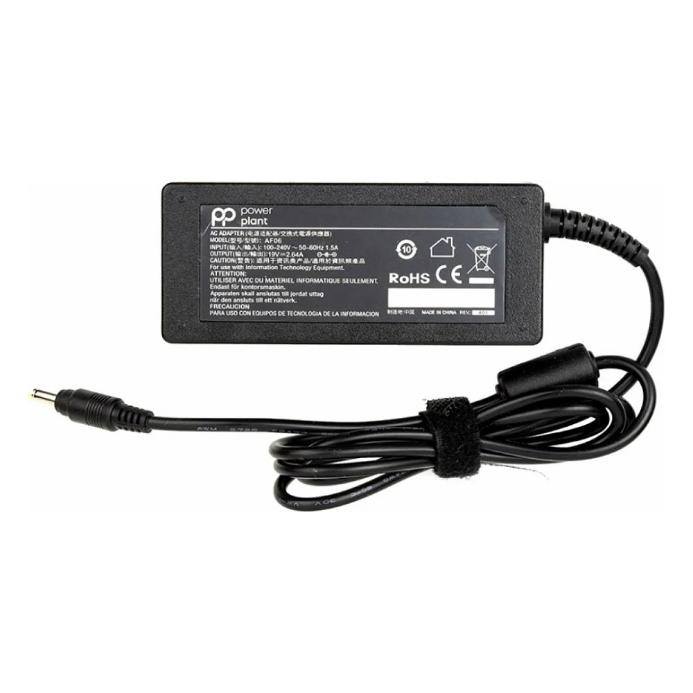 Блок живлення до ноутбуку PowerPlant ASUS 220V, 19V 50W 2.64A (4.8*1.7) (AS50F4817)
