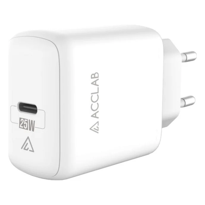 Зарядний пристрій ACCLAB AL-TC125 1хType-C 5В/3A/25W QC/PD3.0 (1283126538841)