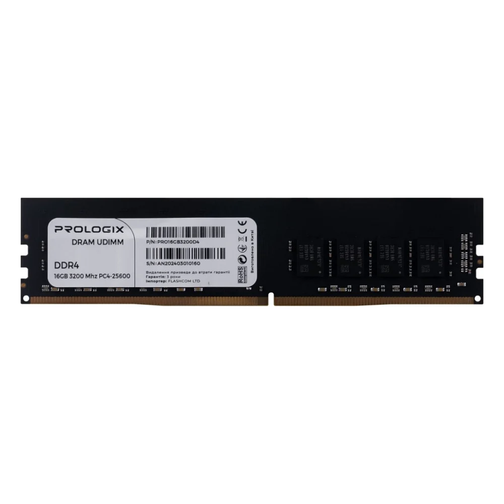 Модуль пам'яті для комп'ютера DDR4 16GB/3200 Prologix (PRO16GB3200D4)