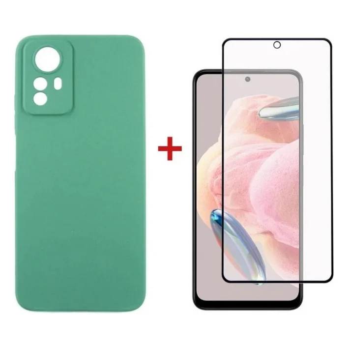 Чохол до мобільного телефона Dengos Kit for Xiaomi Redmi Note 12s case + glass (Mint) (DG-KM-46)
