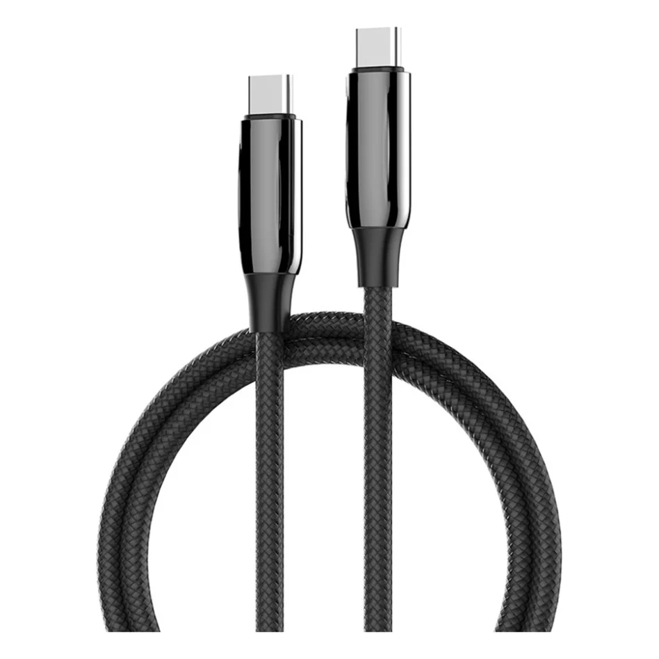 Дата кабель USB-C to USB-C 2.0m (PVC+Aluminum Alloy) (PD Fast Charging 240W) 5А black ColorWay (CW-CBPDCC070-BK)
