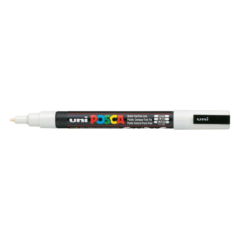 Художній маркер UNI Posca White 0.9-1.3 мм (PC-3M.White)