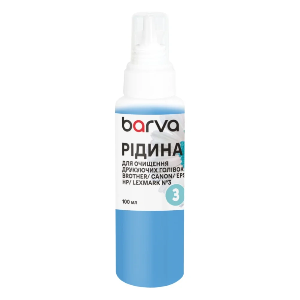 Рідина для очистки Barva №3 Brother/Canon/Epson/HP/Lexmar print head pigment 100 мл (F5-020-100)