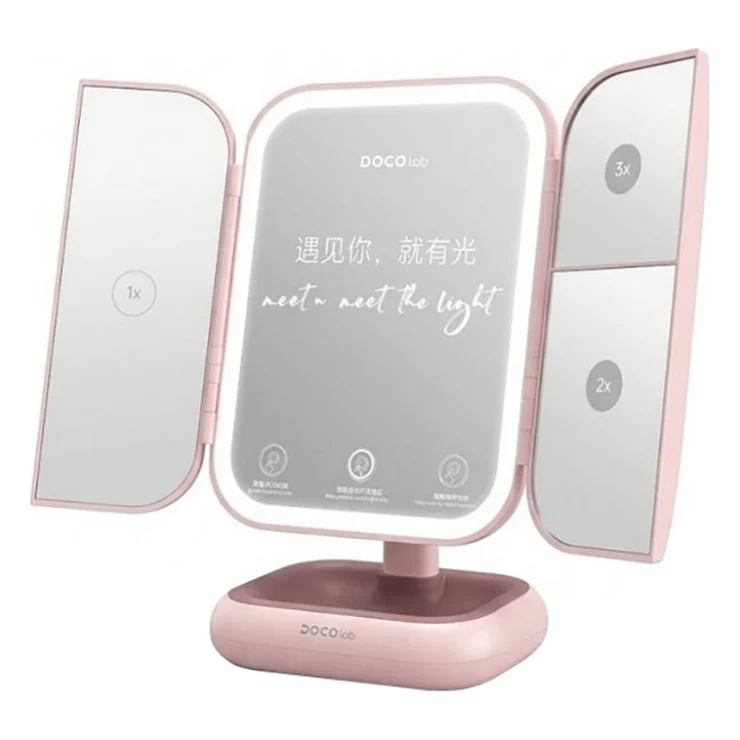 Дзеркало для макіяжу Xiaomi Folding Mirror Standart Edition Pink (FD001)