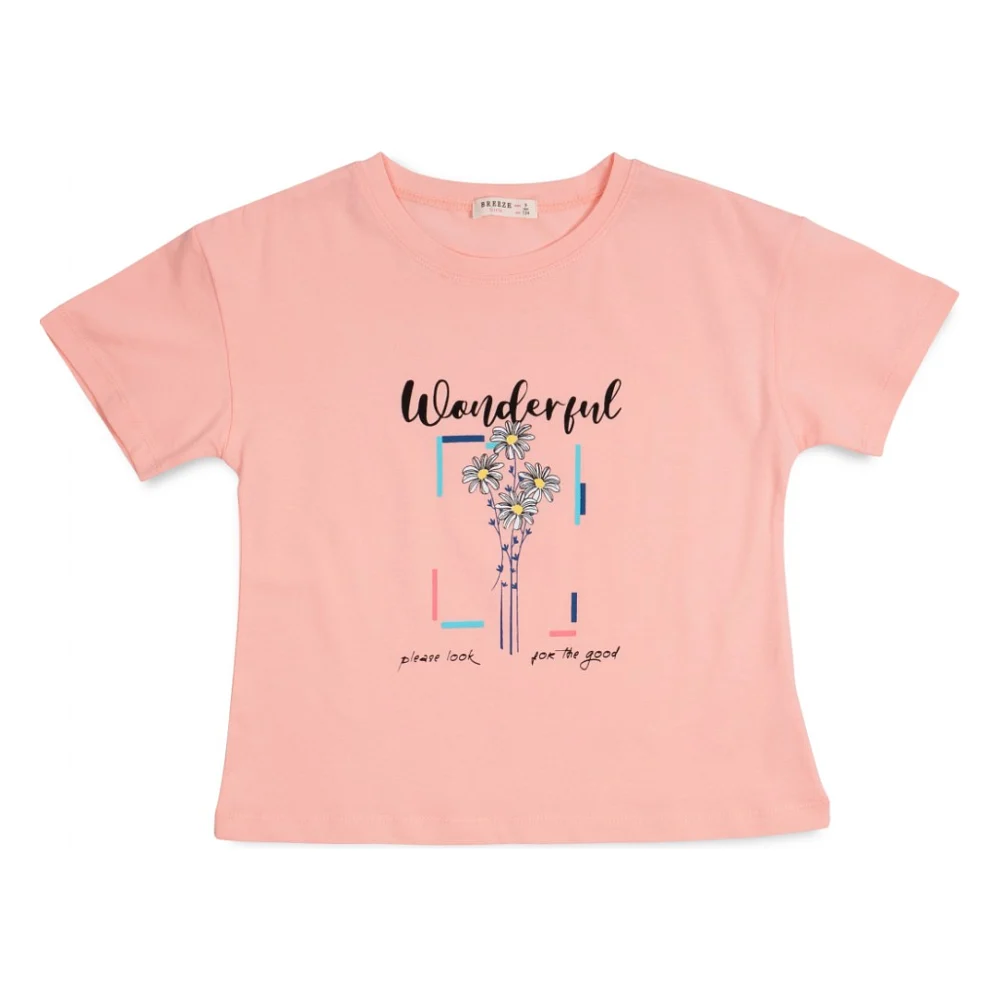 Футболка дитяча Breeze WONDERFUL (19868-134G-peach)