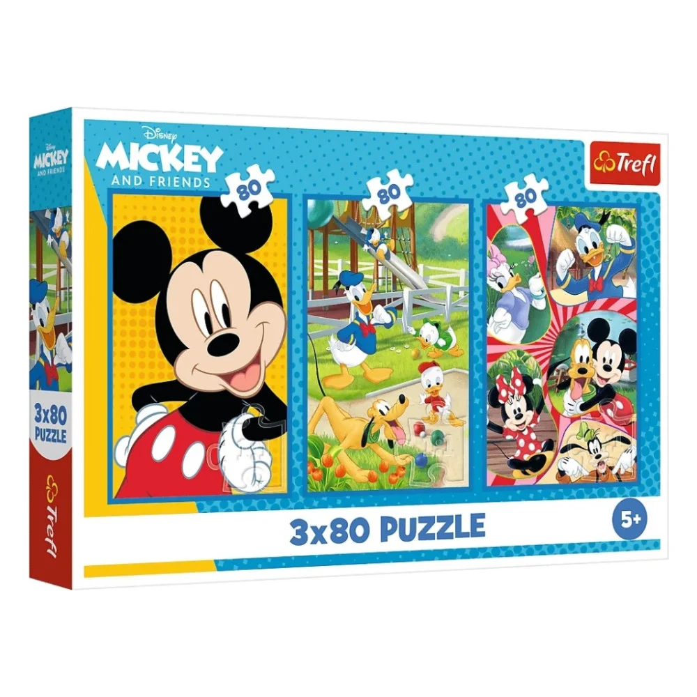 Пазл Trefl Mickey&friends Команда Міккі Мауса 3 х 80 елементів (5900511348873)