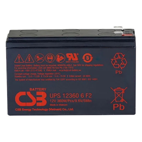 Батарея до ДБЖ CSB UPS123606F2/F1 12V 6Ah (UPS123606F2/F1)