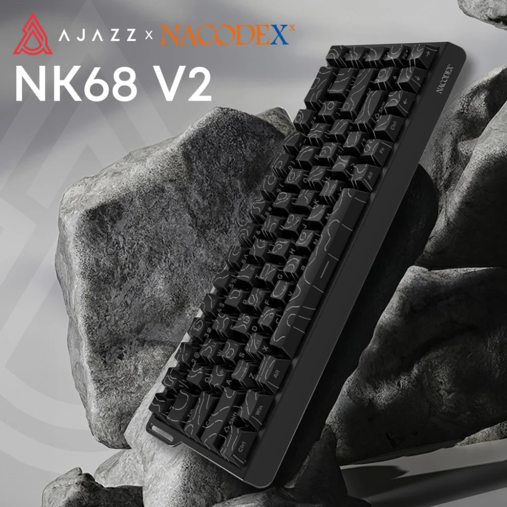 Клавіатура Ajazz NacodeX NK68 V2 Red Switch LED USB UA Black (NK68-V2-R-S-B) — фото 5