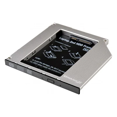 Фрейм-перехідник Grand-X HDD 2.5'' to notebook 9.5 mm ODD SATA/mSATA (HDC-24N)