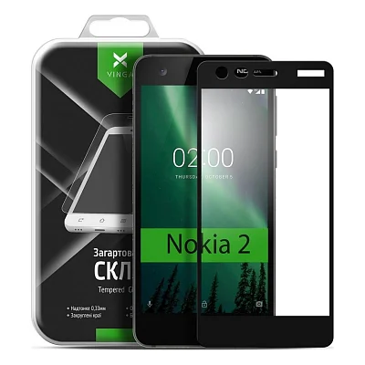 Скло захисне Vinga для Nokia 2 Black (VTPGS-N2B)