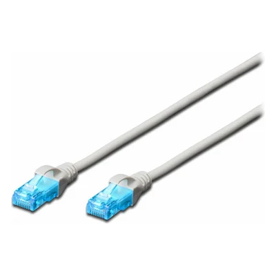 Патч-корд 1м, UTP, cat.5e, AWG 26/7, CCA, PVC, grey Digitus (DK-1512-010)