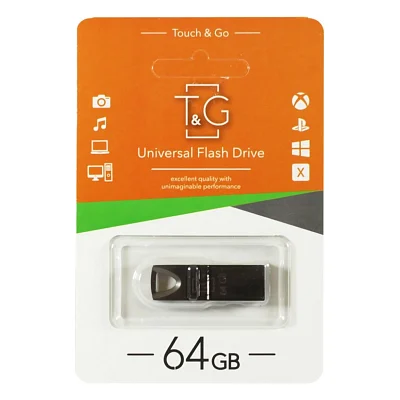 USB флеш накопичувач T&G 64GB 117 Metal Series Black USB 2.0 (TG117BK-64G)