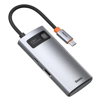 Концентратор USB-C Baseus Metal Gleam Series 4in1 Gray (CAHUB-CY0G)