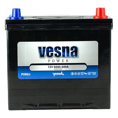 Акумулятор автомобільний Vesna 60 Ah/12V Japan Euro (415 060)