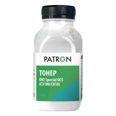 Тонер OKI C3100/C3200/C810 CYAN 50г OCS Patron (OCS-C-050)