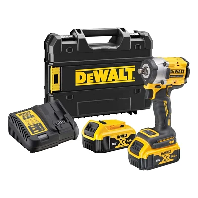 Гайковерт DeWALT 18 В XR Li-lon,406 Нм, 5 Ah, 2 АКБ, ЗП, TSTAK (DCF921P2T)