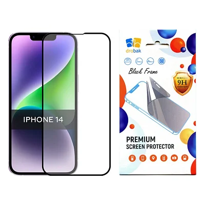 Скло захисне Drobak Apple iPhone 14 (Black) (505062)