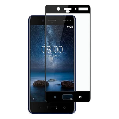 Скло захисне PowerPlant Full screen Nokia 8 Black (GL605224)