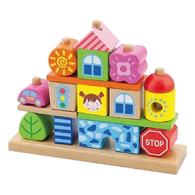 Розвиваюча іграшка Viga Toys Кубики Город (50043)