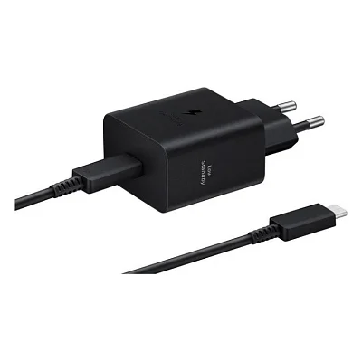 Зарядний пристрій Samsung 45W Compact Power Adapter (w C to C Cable) Black (EP-T4511XBEGEU)