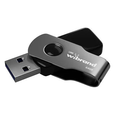 USB флеш накопичувач Wibrand 64GB Lizard Black USB 3.2 Gen1 (WI3.2/LI64P9B)