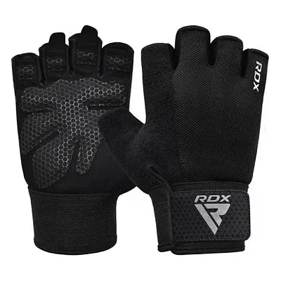 Рукавички для фітнесу RDX W1 Half Black Plus XL (WGA-W1HB-XL+)