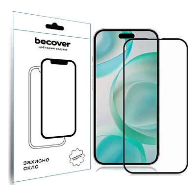Скло захисне BeCover Apple iPhone 16 Pro Black (712124)