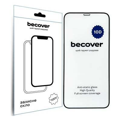 Скло захисне BeCover Apple iPhone XR 10D Black (711511)