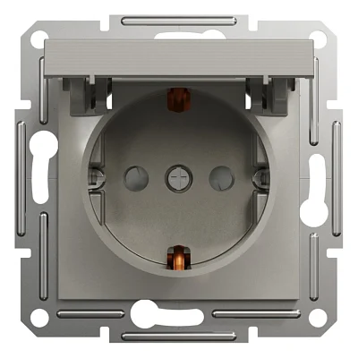 Розетка Schneider Electric ASFORA з кришкою, бронза (EPH3100169)