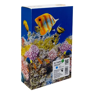 Картридж Barva Epson T41F2 (C13T41F240) верс. U1-U10, 350 мл, Cyan (IC-T41F2)