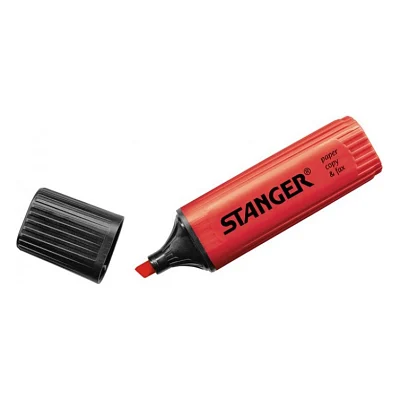 Маркер Stanger текстовий, 1-5 мм червоний 10 шт (MARKER-TXT-STFLATR10)