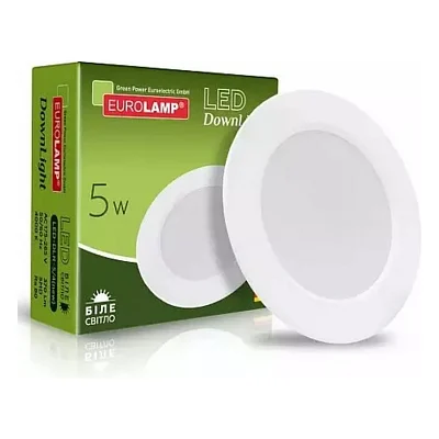 Світильник Eurolamp LED Downlight 5W 370lm 4000K (LED-DLR-5/4(new))