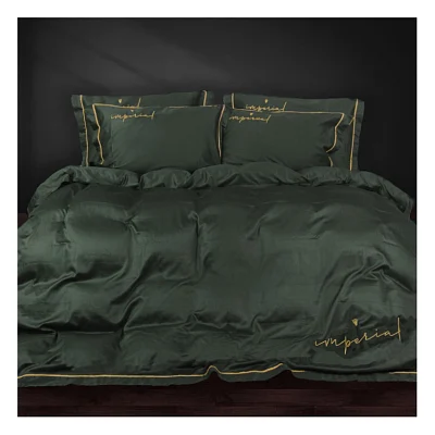 Постільна білизна MirSon Сатин Imperial Satin Emerald 175х210 двоспальний (2200008576240)