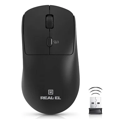 Мишка REAL-EL RM-317W Wireless Black (EL123200052)