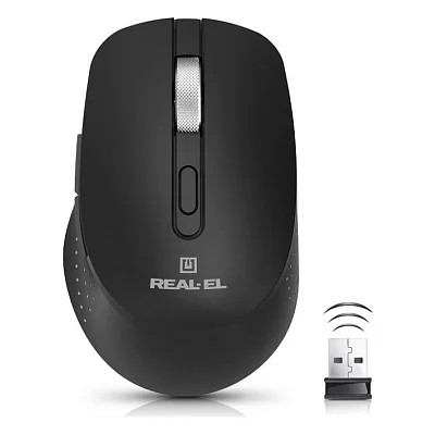Мишка REAL-EL RM-380W Wireless Black (EL123200057)