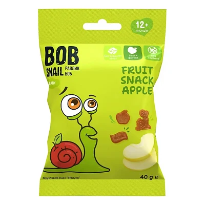 Дитячі снеки Bob Snail фруктові яблуко 40 г (1740857)