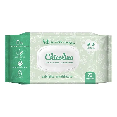 Дитячі вологі серветки Chicolino алоє вера 72 шт (4823098411802)