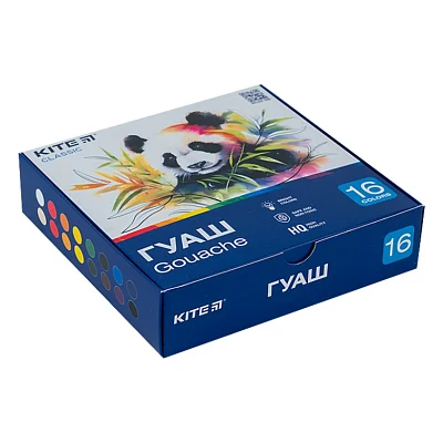 Гуашеві фарби Kite Classic 16 кольорів х 20 мл (K-096)