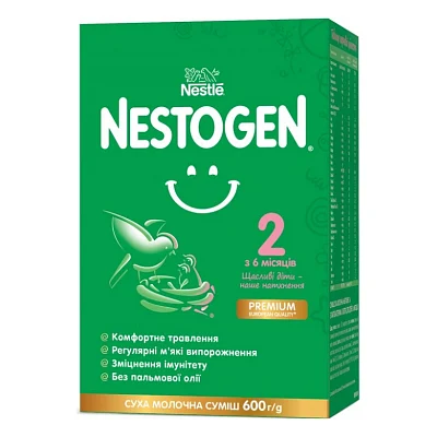 Дитяча суміш Nestogen 2 з лактобактеріями L. Reuteri з 6 міс. 600 г (7613287107862)