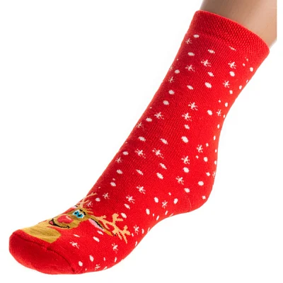 Шкарпетки дитячі BNM махрові з оленем (M1C0101-2143-7-red)