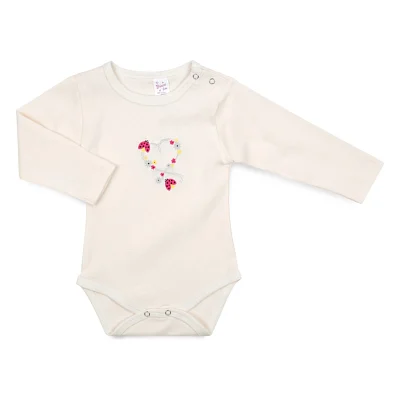 Боді дитяче Breeze з сердечком (1027-92G-cream)