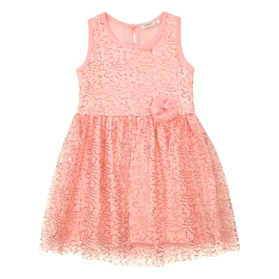 Плаття дитяче Breeze святкове з паєтками (12740-128G-peach)