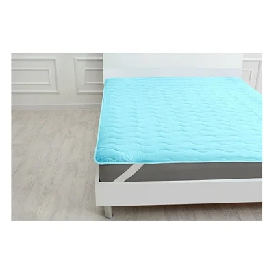Наматрацник MirSon Eco Light №1713 EcoSilk Air-line на резинці по кутках Blue 70x190 см (2200002888394)