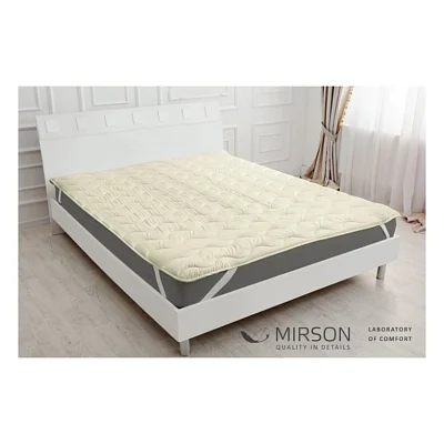 Наматрацник MirSon Eco Light №1729 Тенсель Modal Air-line на резинці по кутках Pink 120x200 см (2200002891677)