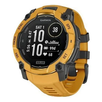 Смарт-годинник Garmin Instinct 3, 50mm, Solar, Sunburst/Gray, Sunburst/Gray Band, GPS смарт-годинник (010-02935-02)