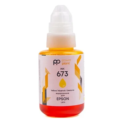 Чорнило PowerPlant Epson 673 L800 140г Yellow (PP673Y)
