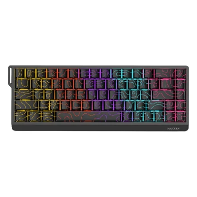 Клавіатура Ajazz NacodeX NK68 V2 Red Switch LED USB UA Black (NK68-V2-R-S-B)