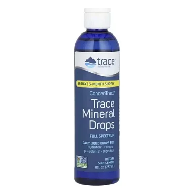 Мінерали Trace Minerals Полный спектр микроэлементов в каплях, ConcenTrace, Full Spectrum, (TMR-00005)